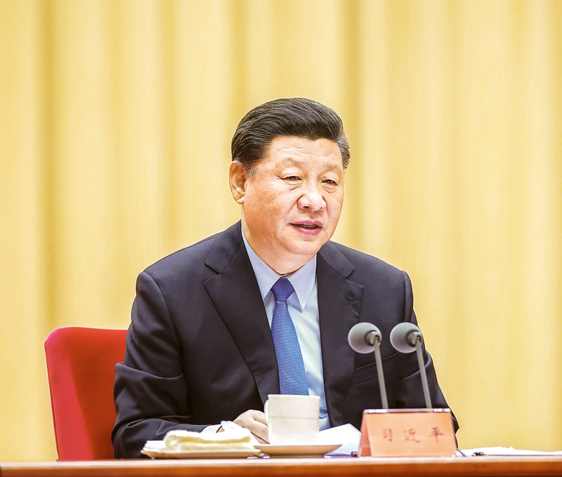 2019年5月31日，“不忘初心、牢記使命”主題教育工作會議在北京召開。中共中央總書記、國家主席、中央軍委主席習(xí)近平出席會議并發(fā)表重要講話。 新華社記者 鞠鵬/攝